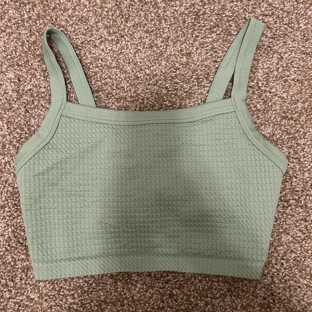 Altar'd State Sage Green Crop Top